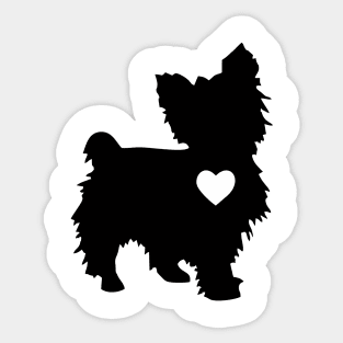 Yorkie Silhouette Sticker